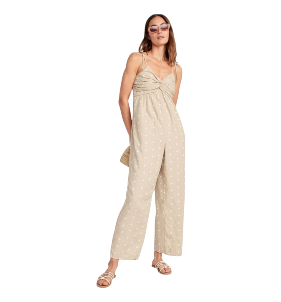 Cropped Twist-Front Jumpsuit NWT